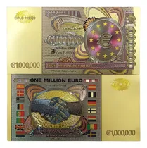 Comprar Billete Dorado 1,000,000 Euros - Coleccionable En Pan De Oro