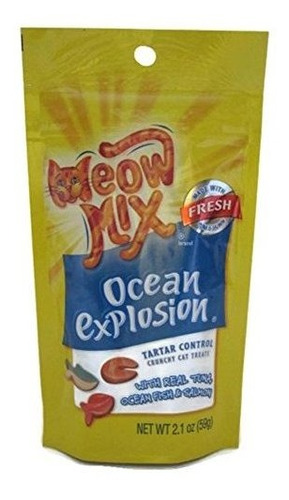 Meow Mix Ocean Explosion Cat Trata 21 Oz Paquete De 8