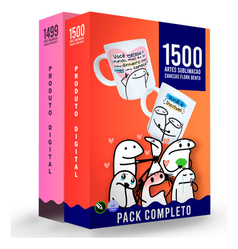 Caneca Personalizada - Pack 1500 Artes Sublimação Flork