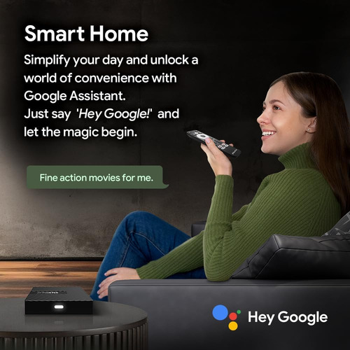 Dongle Rocktek Gb1 (tvdongle) Google Tv 4k Uhd Streaming Don