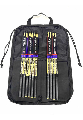 Kit Baqueta 3 Par 5b N+2 Par 5b M Prostick Usa+bag