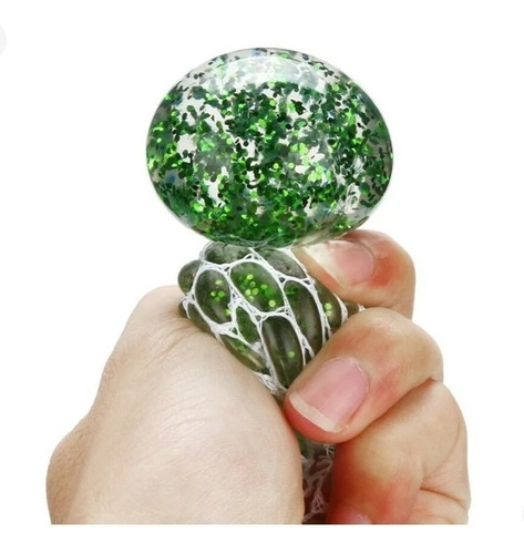 24 Pelota Antiestres Grande Squishy Glitter Cerebro Hidrogel