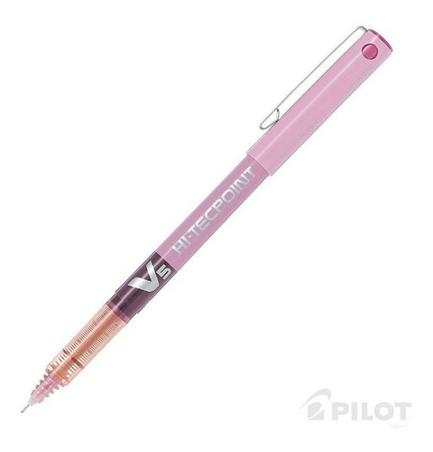 Bolígrafo Pilot Hi-Tecpoint V5 color rosado exterior color trazo fino - unidad de 1 x unidad