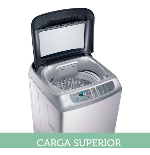 Lavarropas Samsung Wa80f5s4uda Wa80 Silver 700rpm 8kg 12cts