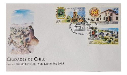 Sobre Primer Dia Sello Estampilla Ciudades De Chile 1995