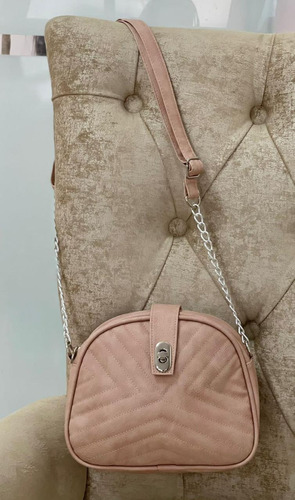 Bolso Carriel Para Mujer Estilo Casual Correa Cadena Coral