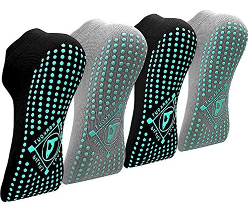 Pilates Yoga Non Slip Grips - Elutong 4 Pares Sticky Ballet 