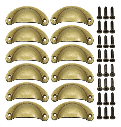 K Tiradores Retro De Bronce For Armarios, 12 Unidades,