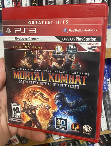 Mortal Kombat C/4 Personagens Adicionais Ps3 Físico Original (Usado)