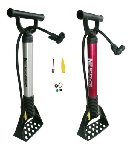 Imagen 1 de 3 de Inflador De Pie New Evolution Master - Urquiza Bikes