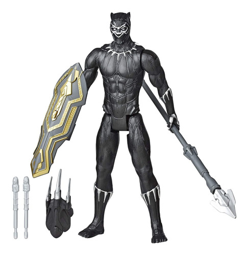 Figura De Accion De Pantera Negra De Lujo De Marvel Titan He