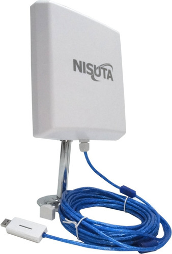 Antena Wifi Usb Exterior Cpe Nisuta Wiucpe330 6km Unica