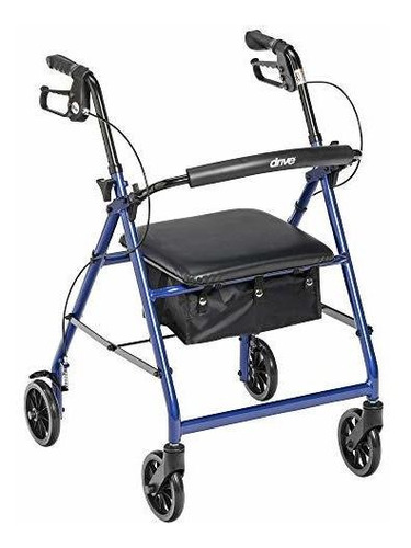 Drive Medical Aluminio Rollator Walker Plegable Y Respaldo E