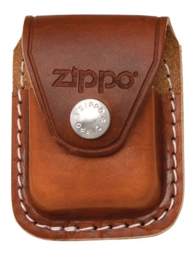Imagen 1 de 5 de Estuche Zippo De Cuero Marron Modelo Lpcb Original.