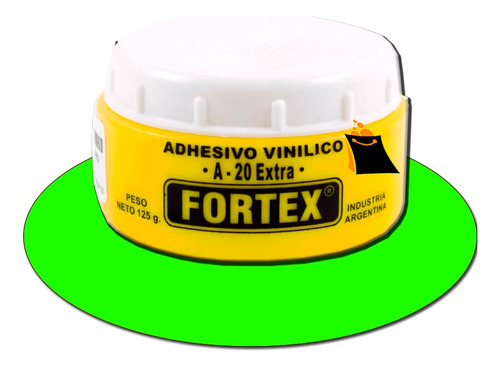 Cola Sintetica Adhesivo Vinilico Envase 1/8 Kg Fortex A-20