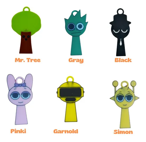 Sprunkis Incredibox Llaveros X20 Unidades + 1 Nombre