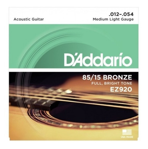 Encordoamento Violão Aço Daddario Ez920 012 Medium