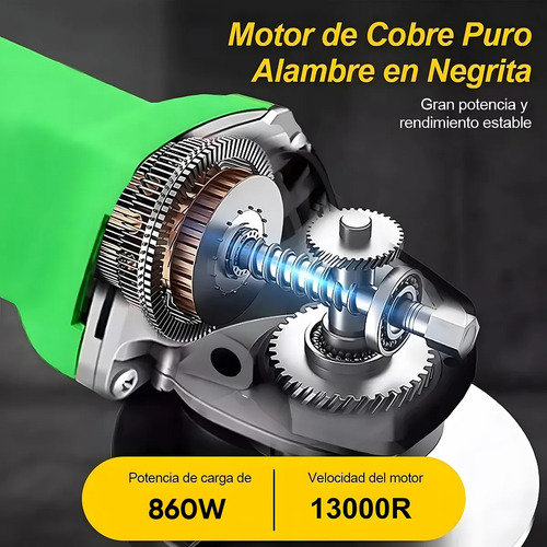 Mini Esmeril Angular Pulidora Amoladora 860w Con40accesorios