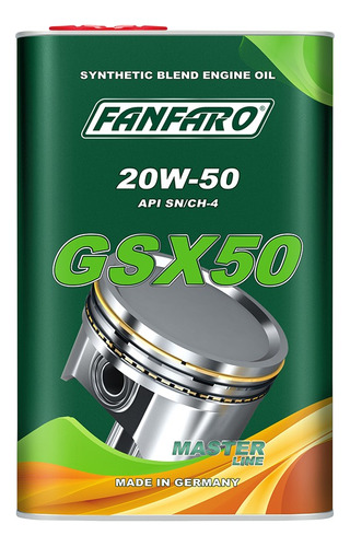 Aceite Semi-sintetico Fanfaro Gsx50 20w-50 1l Semi (027)