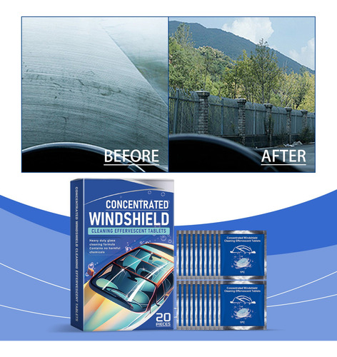 Tabletas Efervescentes Limpiaparabrisas P Para Coche Rain Pr