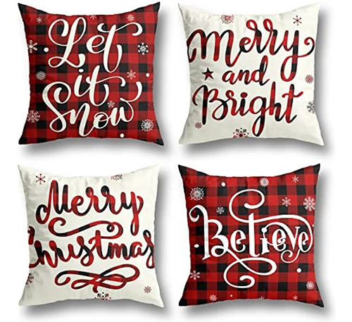 ~? Adornos Navideños Fundas De Almohada Navideñas 18x18 PuLG