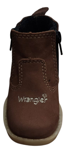 Botina Infantil Bordada Wrangler Com Ziper Couro