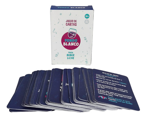 Juego 58 Cartas Adultos Fondo Blanco Beber Licor Alcohol 18+