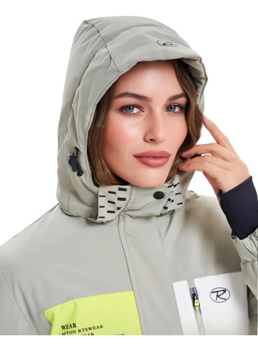 Campera Ski Snowboard Mujer Trampa De Nieve Impermeable Gris Xl