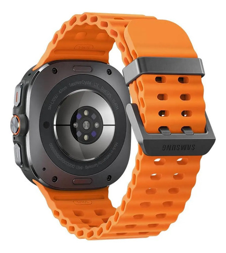 Relogio Inteligente Smartwatch Tf7 Ultra Amoled Nfc Esporte Caixa Preto Pulseira Laranja Bisel Tft Amoled Desenho Da Pulseira Marine