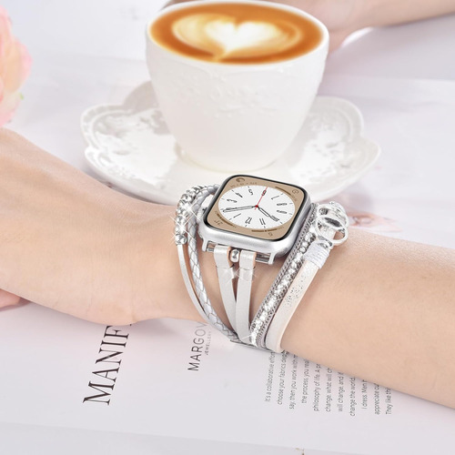 Pulsera De Cuero Bohemia Compatible Con Apple Watch Band De