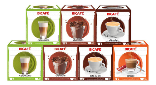 Kit 112 Cápsulas Para Dolce Gusto Degustação Bebida Bicafé