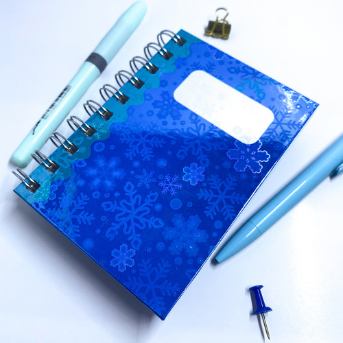 Hojas Laminador En Frio A4*50 Copos De Nieve Varali Color Azul