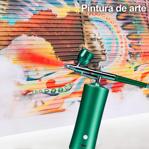 Kit De Aerógrafo Profesional Recargable Inalámbrico Portátil
