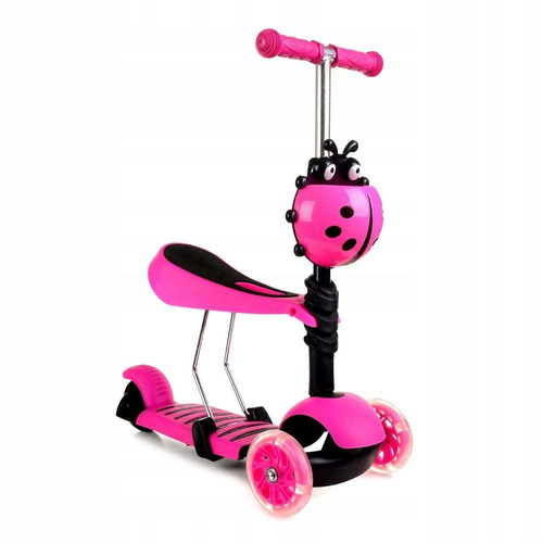 Patineta Scooter 3 En 1 Infantil Asiento Gt-4110b Rosado