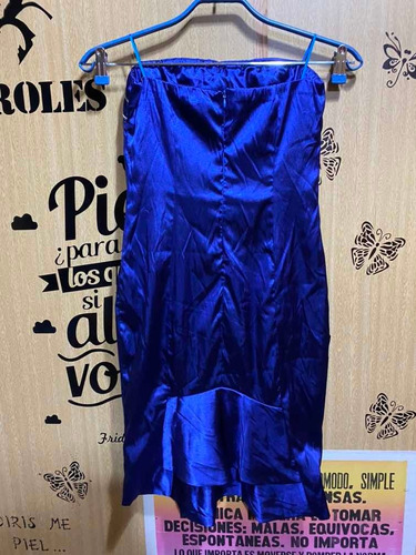 Vestido Strapless | Fiesta | Azul Marino | Cierre En Espalda