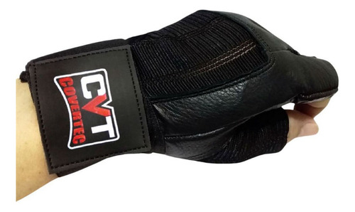 Par Guantes 100% Cuero Con Muñequera - Gym Gimnasio Pesas