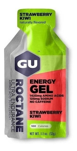 Suplemento en gel GU  Roctane Energy Gel sabor strawberry kiwi en sachet de 32g pack x 24 u
