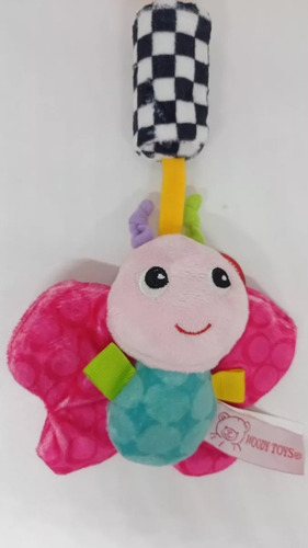 Imagen 3 de 9 de Sonajero Colgante Peluche Animales Bebe Con Velcro En Mca