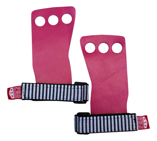 Grip 3 Furos Crossfit Luva Dedos Protetor Rosa G