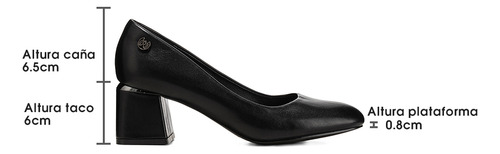 Zapatos Taco Negro Formal Mujer Weide Js60
