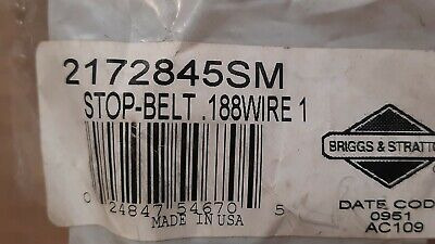Briggs & Stratton #2172845sm Stop Belt .188 Wire E123 Ttq