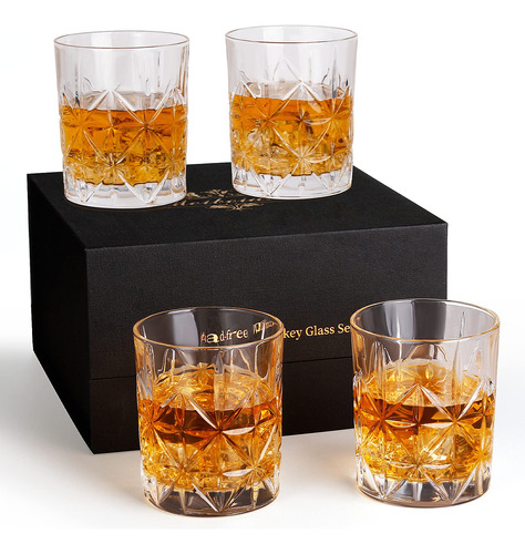 Meibeidor Juego De 4 Vasos De Whisky, Vasos De Bourbon Rocks