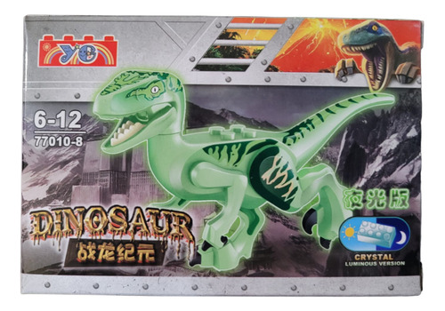 Set De 8 Figuras De Dinosaurio Brilla En La Oscuridad 