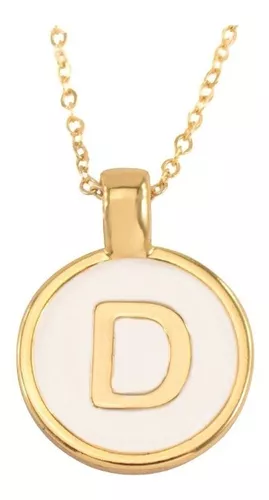 Collar Cadena + Iniciales Letra D Oro 24k Mujer | Cuotas sin interés