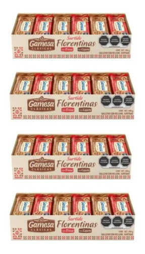 Florentinas Gamesa Surtidas Con 12 Pzas De 83 G C/u -4 Cajas