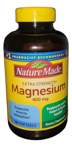 Magnesium Nature Made Extra Strength 400 Mg De 180 Tabletas