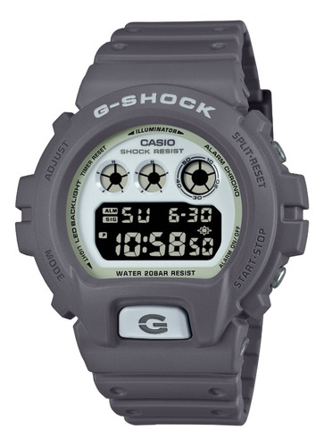 Reloj Casio G-shock Dw-6900hd-8 Hombre Ts Correa Gris Oscuro Bisel Gris Oscuro Fondo Blanco