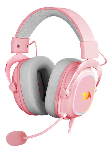 Auriculares Gamer Redragon Gamer Zeus X H510-rgb Rosa Rgb