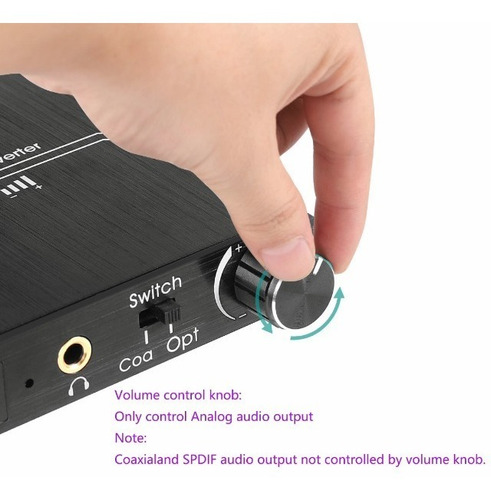 Convertidor Audio Digital Optico Coaxial Control Volumen