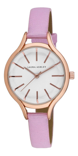 Reloj Mujer Laura Ashley La2038pk Cuarzo Pulso Rosado En